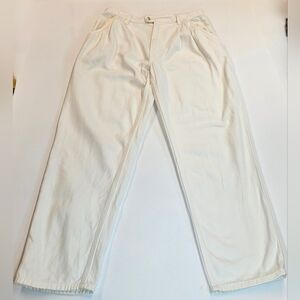 Reformation Pleated Reworked High Rise Wide Leg Jeans Size 30 Vintage White Wash